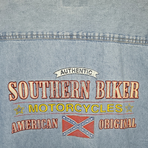 Denim Southern Biker Motorcycle shirt size XL by "Real Good Denim by Allsports" - Picture 5 of 6